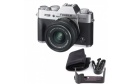 FUJIFILM X-T20 Argent + 15-45 mm + Kit BLCXT10 Demi Etui Cuir et Wrap de protection OFFERT