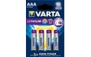 VARTA Pile Lithium AAA / LR03 x4