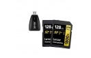 LEXAR PRO SD UHS-II 1800X 128GB Bipack + Lecteur de cartes LRW450&nbsp;