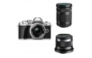 OLYMPUS OM-D E-M10 Mark III Argent + 14-42 mm + 40-150 mm + 45 mm f/1,8 OFFERT