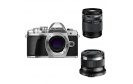 OLYMPUS OM-D E-M10 Mark III Argent + 14-150 mm + 45 mm f/1,8 OFFERT