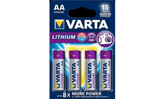 VARTA Pile Lithium AA / LR6 x4