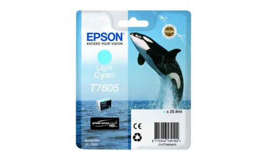 EPSON ENCRE T7605 ORQUE CYAN CLAIR POUR P600