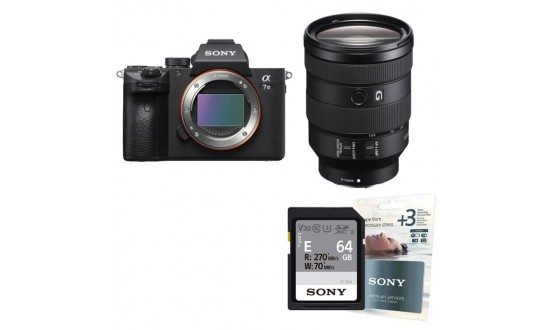 SONY ALPHA 7 III + 24-105 mm f/4 G OSS + SD 64Go V30 + Extension de garantie de 3 ans Sony