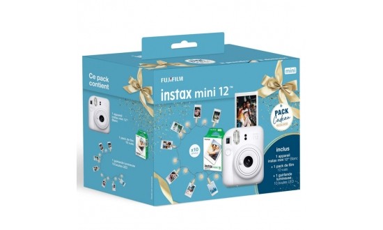 FUJIFILM INSTAX MINI 12 BLANC PACK CADEAU
