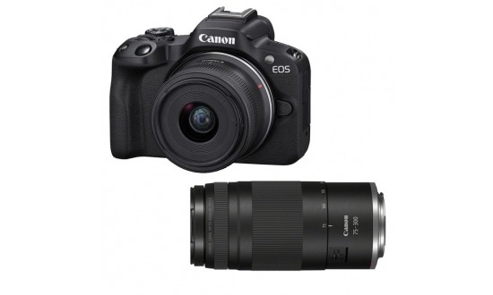 CANON EOS R50 + RF-S 18-45 mm f/4,5-6,3 IS STM + RF 75-300 mm f/4-5,6