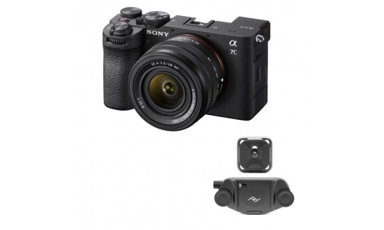 SONY ALPHA 7C II Noir + FE 28-60 mm f/4,0-5,6 + Peak Design CAPTURE V3 noir avec Plateau standard fourni