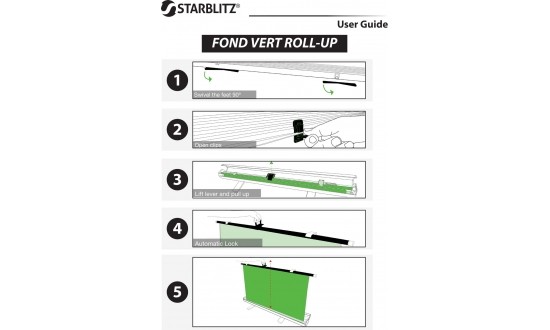 STARBLITZ Fond Vert Chromakey Roll-up 150 X 200 cm